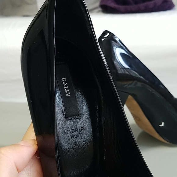 Bally Patent Leather Peep-Toe Pumps - Picture 13 of 14
